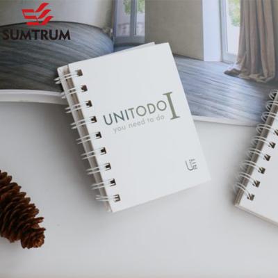 China Self Adhesive Cover High Quality Spiral Paper Copper Sticky Notebook Customized Stationery Notebook For Work Study Program for sale