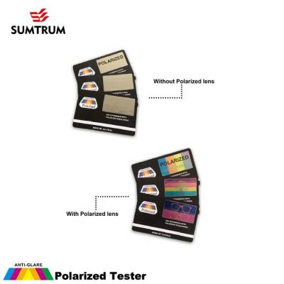 China Multicolor pattern with polarized glass tester rainbow effect polarization VIP small card test online hot sale polarized image for sale