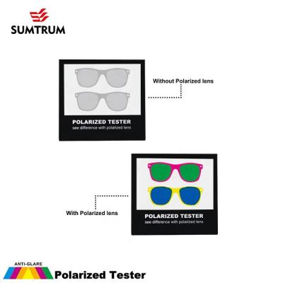 China Multicolor model with rainbow effect polarized lens (like rainbow) polarized tester with acrylic display-SUNGLASSES (white) for sale