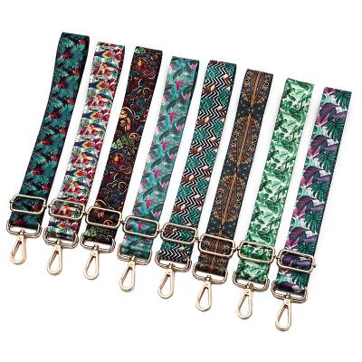 China New Design Polyester Pattern Ethnic Floral Accessories Single Shoulder Adjustable Guitar Strap for sale