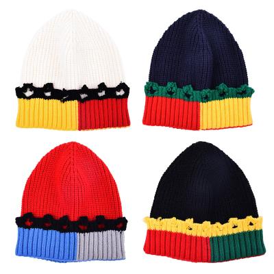 China 2022 European and American style personalized retro outdoor sports ripped knit hat beanies for sale