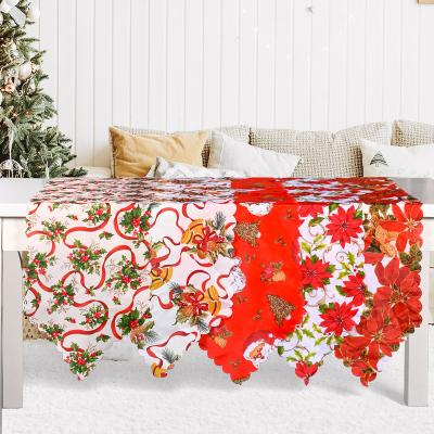 China Christmas Table Runner Home Hot Creative Flower Printed Christmas Gift for sale