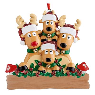 China DIY Christmas Decoration Personalized Christmas Decoration Resin Christmas Tree Reindeer Hanging for sale