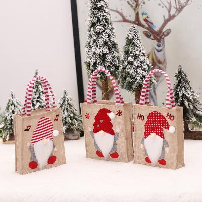 China Santa Candy Tote Bag Christmas New Santa Gift Candy Bag Christmas Home Decor Doll Canvas Bag Christmas Ornaments for sale