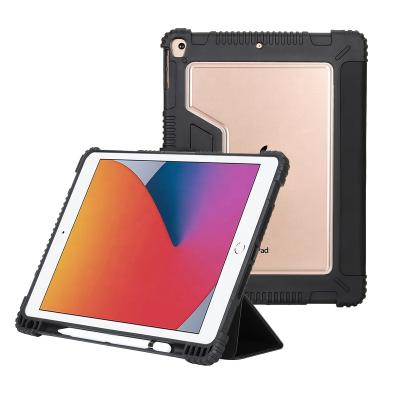 China PU Protective Smart Case Pen Holder Shockproof Protective Case For iPad 10.2 2019 2020 Case Generator 7th 8th for sale