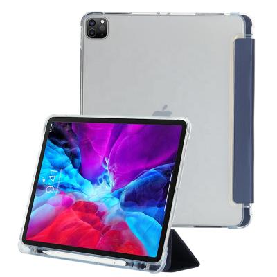 China iPad Pro 12.9 Inch 2018 2020 Stand Case PU Tablet Pencil Slot Leather Shockproof Case for sale