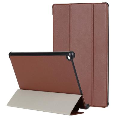 China Tri Folded Protective Case Tablet Stand Case PU Leather Case For Amazon Kindle Fire HD 10 Case for sale