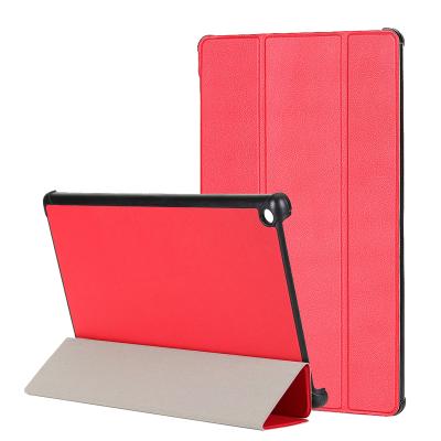 China Tri Folded Protective Case Tablet Stand Case PU Leather Case For Amazon Kindle Fire HD 10 Case for sale