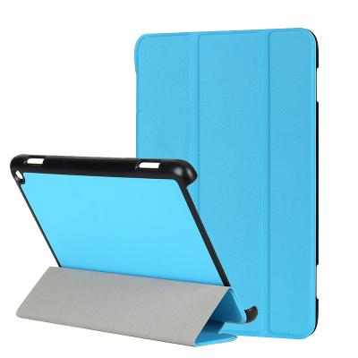 China Tri Folded Protective Case PU Tablet Leather Cover Case For Amazon Kindle Fire HD 8 HD 8 Plus for sale