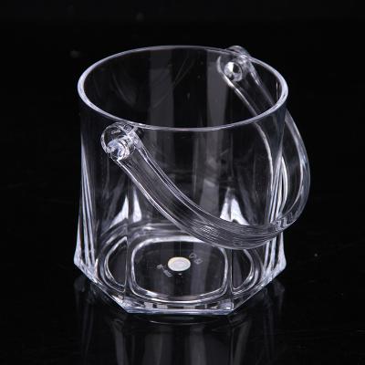 China Factory Wholesale Viable Large Round Wine Ice Buckets Acrylic Plastic Beer Beverage Tubs For Promotion for sale