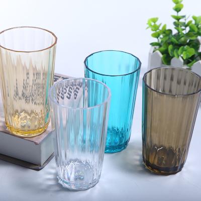 China Environmental Friendly Hot Sale Colored Acrylic Crystal Wedding Wine Glass Cup for sale