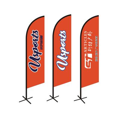 China Health Care Institutes Factory Exhibition Event Manufacturing Advertising Outdoor Flag Stand Tear Block Promotion Feather Beach Flags Banners for sale