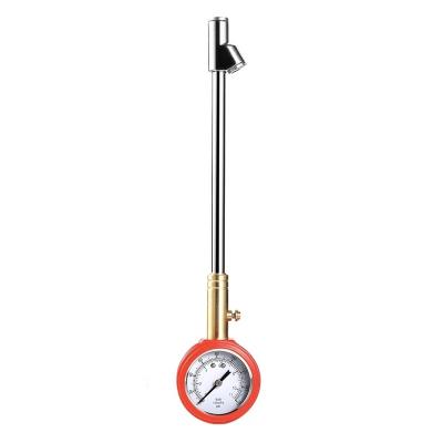 China Heavy Duty Tire Gauge Maker Dual Head Truck Tire Pressure Gauge 2 / 50mm Inch for sale