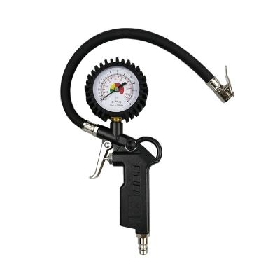 China Inflatable Clip Design Aluminum Alloy Safety Valve Professional Combined Dial Display Tire Inflator for sale