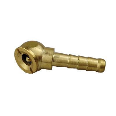 China Metal Ball Foot Valve Stem Brass Bore Closed Flow Air Chuck Suitable For Large 1/4