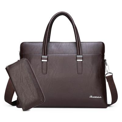 China New Trending Briefcase Textured Fabric Men's Durable Travel Business Briefcase Bag High End Computer Bag for sale