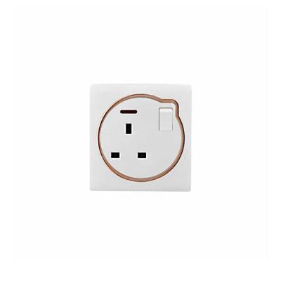 China Best Selling Modern Residential / General Purpose 13A Wall Switch Double Electrical Outlet for sale