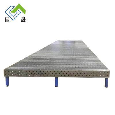 China Cast iron/DIN St52-3/Steel Customization 3d anti-rust steel cast iron table nitriding d16 d28 adjustable welding platform for sale