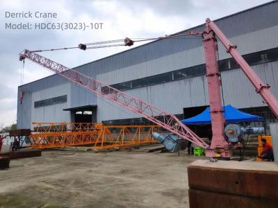 China 10 Ton Derrick Tower Crane HDC63(3023)-10T Derrick Boom Crane for sale