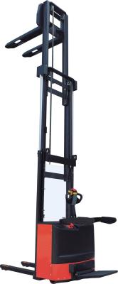 Китай 3 Stage Standing on Mast Electric Stacker 1.6ton load mast extender up to 5.5m продается