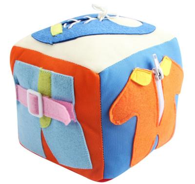 China Educational Hanging Rattle Toy Musical Educational Colorful Clutch Cube Toy Baby Infant Cloth Block Stroller Cloth Rattle Teaching Machine for sale