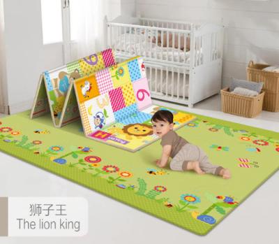 China Electronic Waterproof Folding Baby Play Mat Double Side Colorful Cartoon Baby Crawling Game Toy Friendly Non-Toxic Large Soft Folding Mat for sale