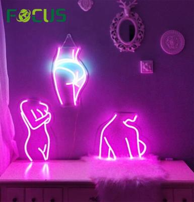 China Lady Decoration Hug LED Neon Sign Lights Neon Glow Led Neon Tube Art Wall Decorative Lights (Pink) for sale