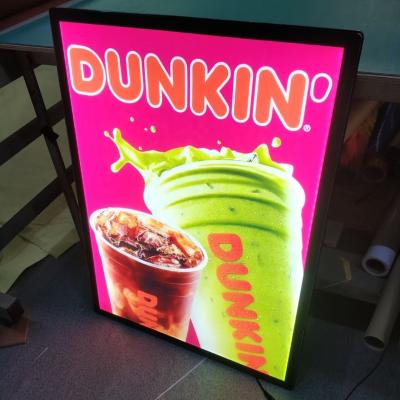 China Factory Sign Panel Light Box Side Light Box Poster Signs Aluminum Single Magnetic Indoor Ultra Thin Magnetic LED Shop Display Acrylic Light Box for sale