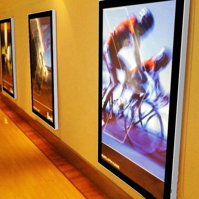 China Indoor Wall Mounted Sign Board Single Side Led Light Box Aluminum Magnetic Light Box Menu Board Cinema Poster Light Box for sale