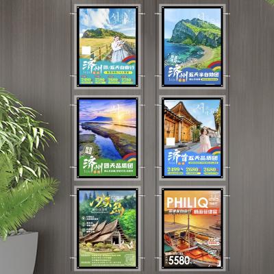 China Real Estate Agency Acrylic Window Listings Crystal Acrylic Hanging LED Wire Advertising Display Tag Ultrathin Light Box for sale