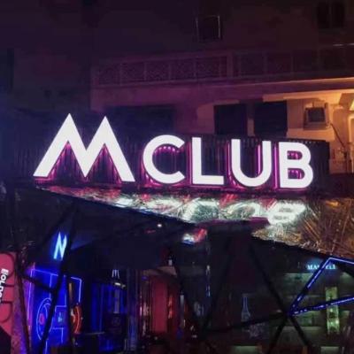 China Buildings Store Channel Letter Custom Advertising Led Sign Board Metal Led Light Up Commercial Letter Club Hotel Pizza Signs For Outdoor for sale