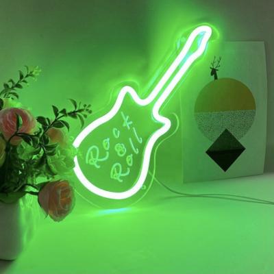 China Guangzhou Supplier 5V USB LED Neon Lamp Guitar Neon Lights Indoor Acrylic Neon Signs For Bedroom Decorative for sale