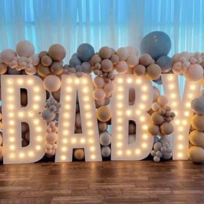 China Buildings Led Front Lit Marquee Letters Numbers Birthday Party Led Light Up Wedding Celebration 4f Led Letters for sale