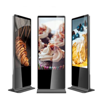 China Indoor Indoor Floor Stand 4K HD Digital Touch Screen Vertical LCD Display Advertising Display Player Machine for sale