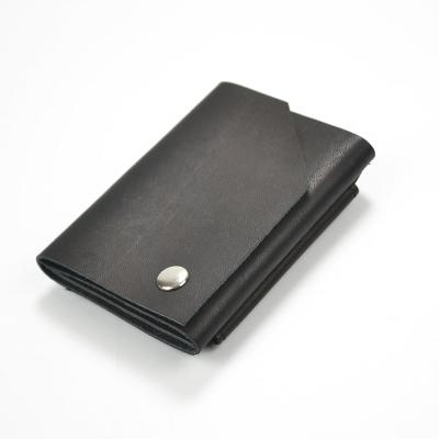 China Slim Wallet RFID Mini Wallet RFID Blocking Card Minimalist Men's Leather Wallet for sale