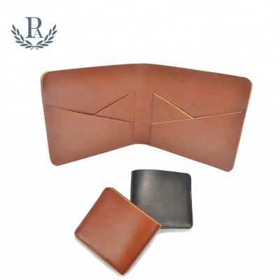 China Wholesale Waterproof Vegetable Tanned Vintage Leather Men's Slim Wallet Card Holder Wallet for sale