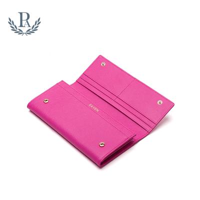 China RFID Saffiano Leather Purse For Women Clutch Bag Custom Ladies Wallet Wholesale for sale