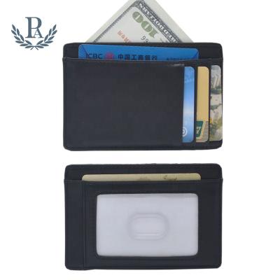 China RFID PU Leather Slim Wallet RFID Blocking Card Holder ID Card Holder for sale