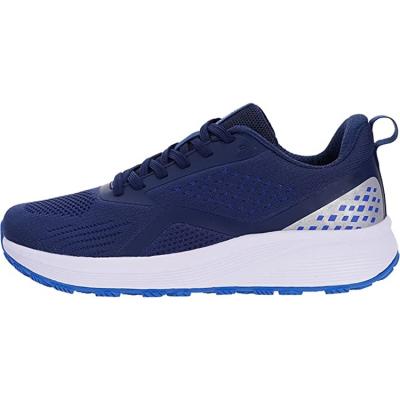 China Custom Factory Wholesale Breathable Cushioning Waist Increasing Cushioning Mesh Sneakers Men Sports Shoes Blue for sale