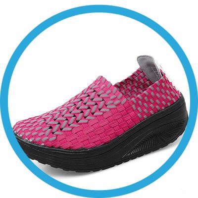 China Hot Selling Fashion Trend Women's Shoes On-foot Shoes Women's Leisure Sports Air Cushion Shoes Mother Flying Woven for sale