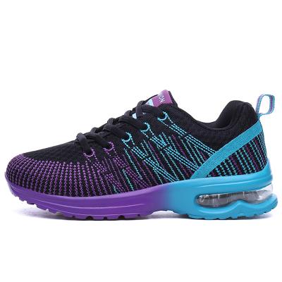 China CUSHIONING Soft Sole Casual Shoes Spring and Autumn Tide Women's Shoes Driving Woven Breathable Running Shoes for sale