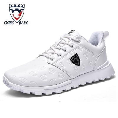 China Fashion trend LUHUPAUL leather men's casual shoes sports walking shoes jogging flat outdoor sneakers shoes for man for sale