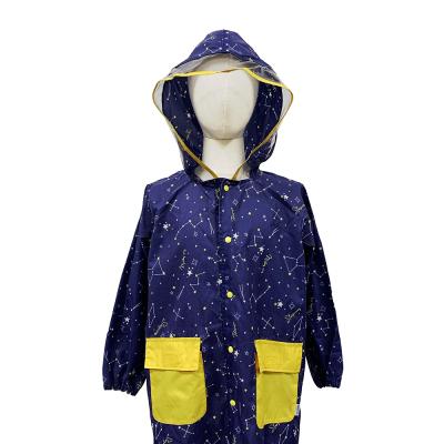 China Boys Windproof Raincoats Travel Destiny Jacket Kids Raincoat Full Body Poncho Rainproof Blue Raincoat for sale