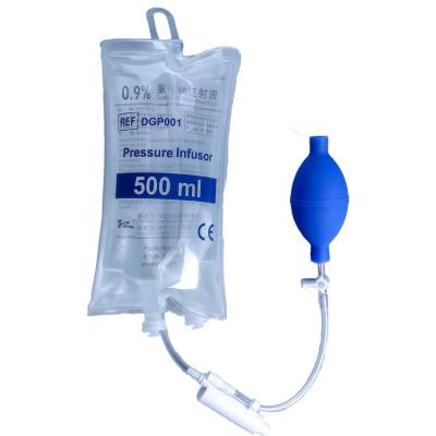 China Easy& Gaohui Eco Friendly Transparent Easy Care Pressure Bag For Quick Infusion for sale