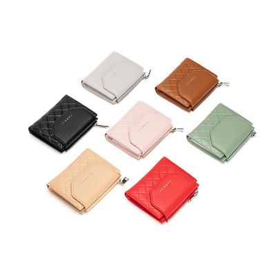 China Korean Version New Diamond Shaped Mini Short Wallet, Women's Coin Purse, Triple Wallet for sale