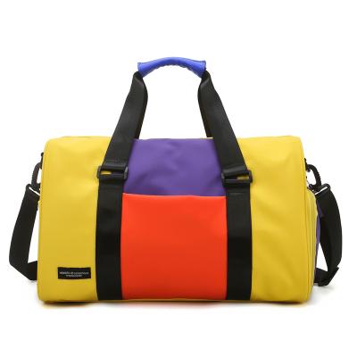 China Color Matching Breathable Large Capacity Duffel Bag Travel Dry and Wet Divider Yoga Fitness Swimming Portable Training Bag for sale