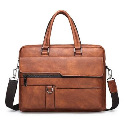 China New Fashion Men's Fashionable One-shoulder Handbag Fashion Messenger Bag Business Travel Horizontal Briefcase for sale