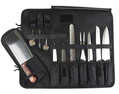 China Knife Storage Oxford Cloth Roll Flap Chef Knife Bag Chinese and Western Food Chef Bag Knife Tool Storage Bag for sale