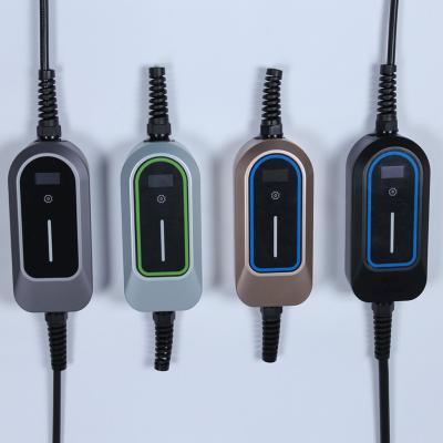 China Adjustable Current Portable EV Charger Type - 2 16A EV Car Charging Station Portable Level 2 Charging Cable for sale