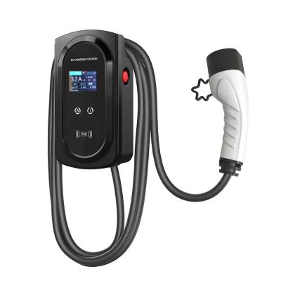 China Waterproof IP65 Electric Vehicle Charging Station Smart App 1 Phase 3 Phase Type - 2 Plug 32A 7.4Kw 22Kw DC AC EV Charger Type - 2 Wallbox for sale